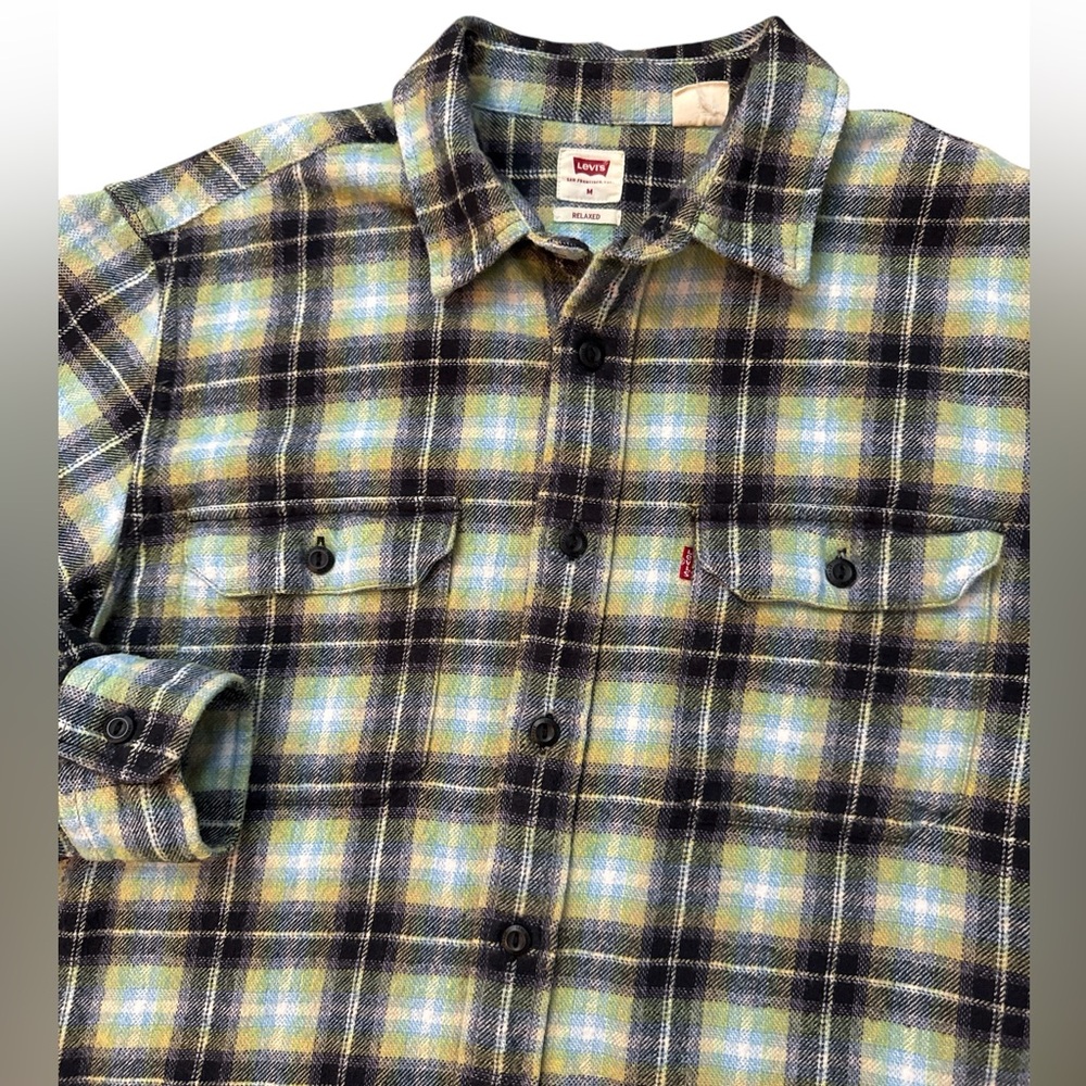 Levi’s‎ Plaid Double Breasted Multicolored Men’s Shirt Size Medium Button Up